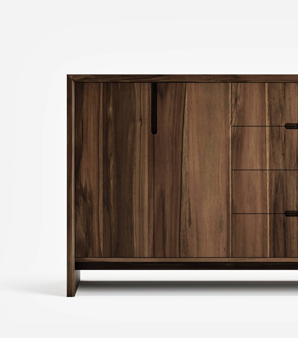 Maderas Solid Teak Credenza, 3 Drawers