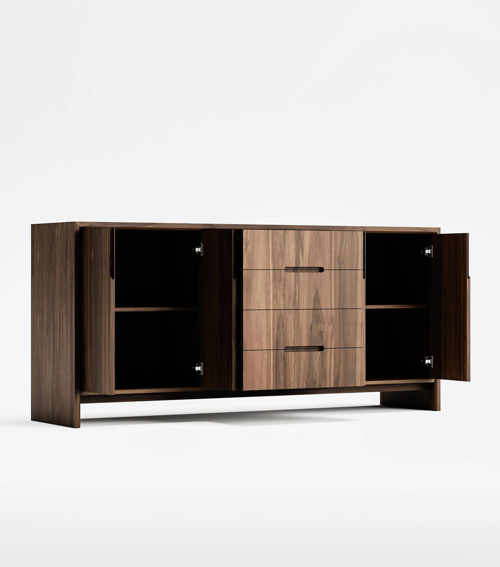 Maderas Solid Teak Credenza, 3 Drawers