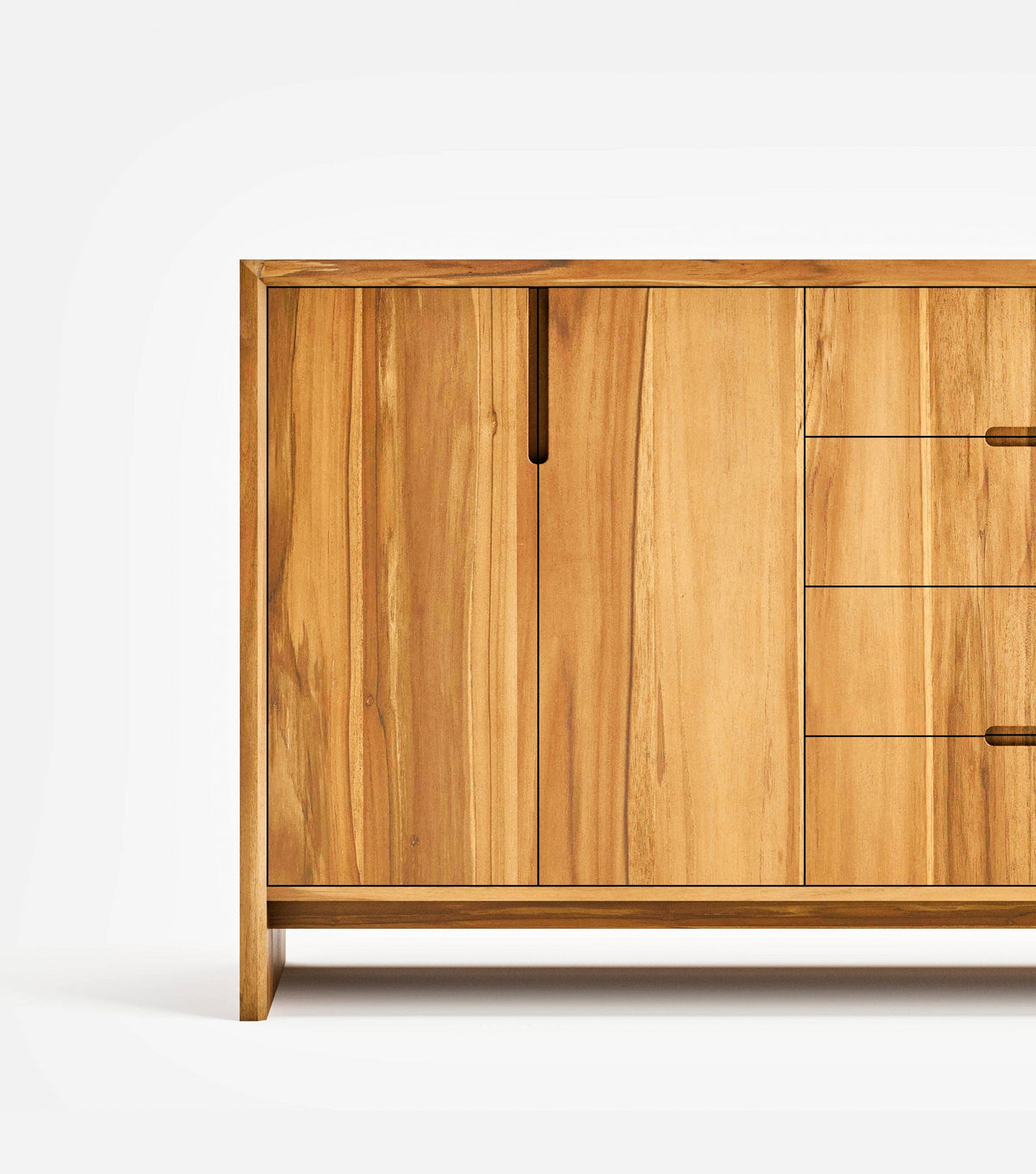 Maderas Solid Teak Credenza, 3 Drawers