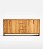 Maderas Solid Teak Credenza, 3 Drawers