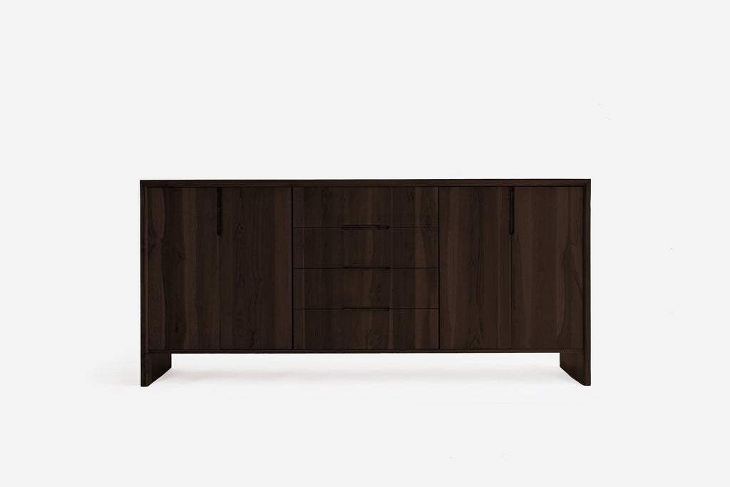 Maderas Solid Teak Credenza, 3 Drawers