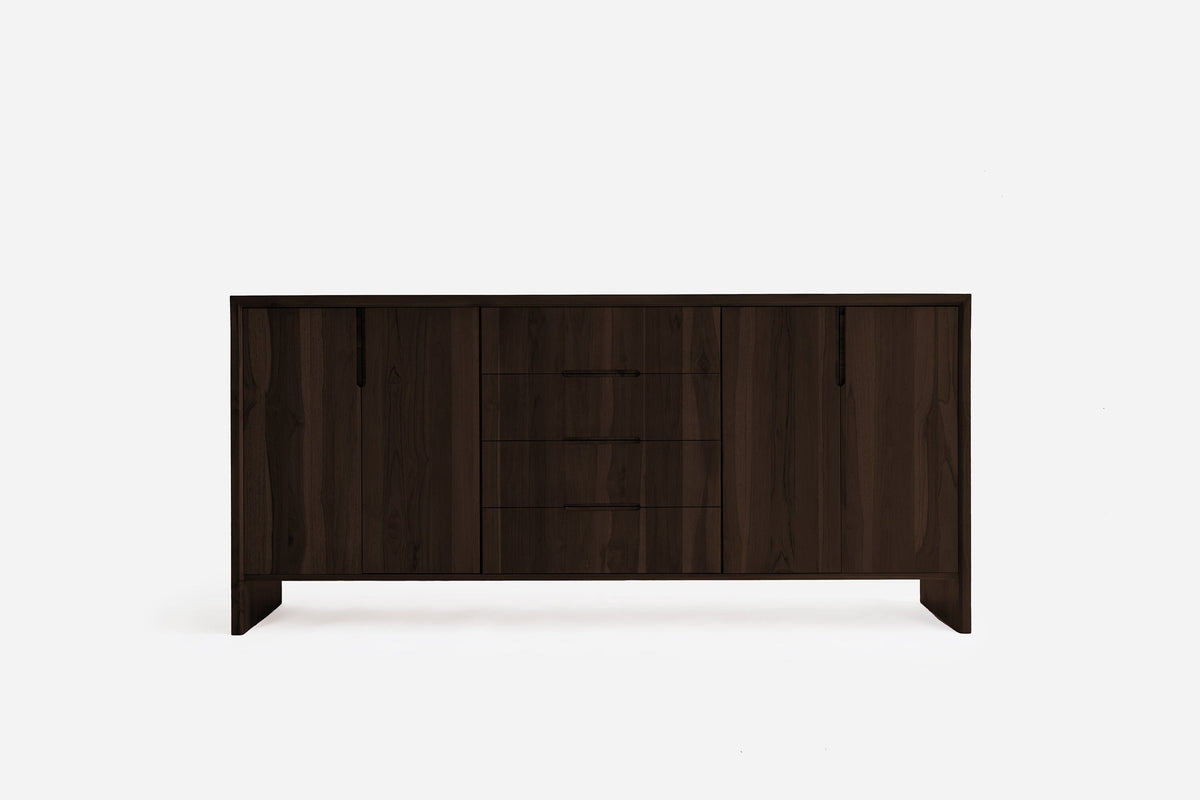 Maderas Solid Teak Credenza, 3 Drawers