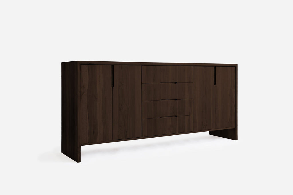 Maderas Solid Teak Credenza, 3 Drawers