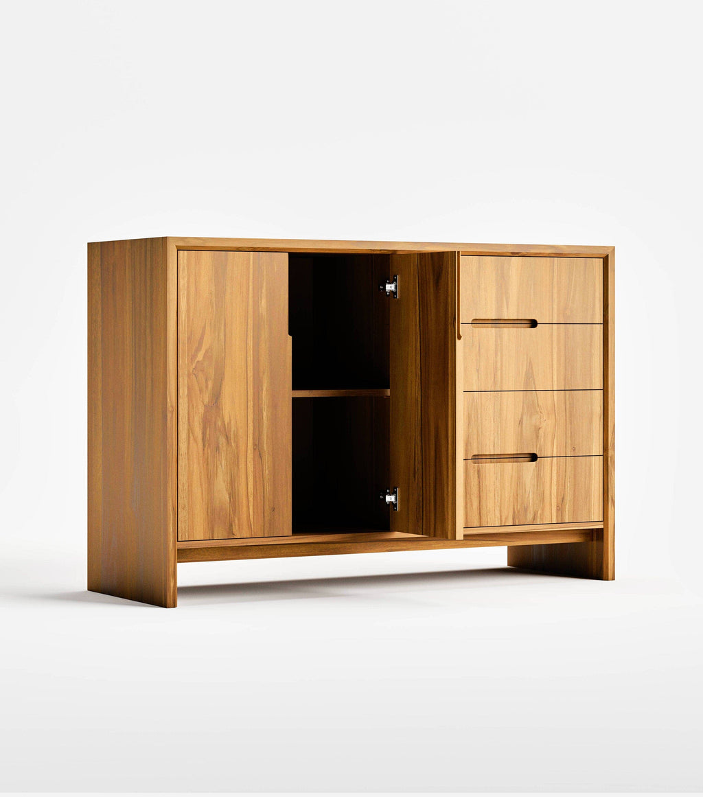 Maderas Solid Teak 2-Door 4-Drawer Cabinet