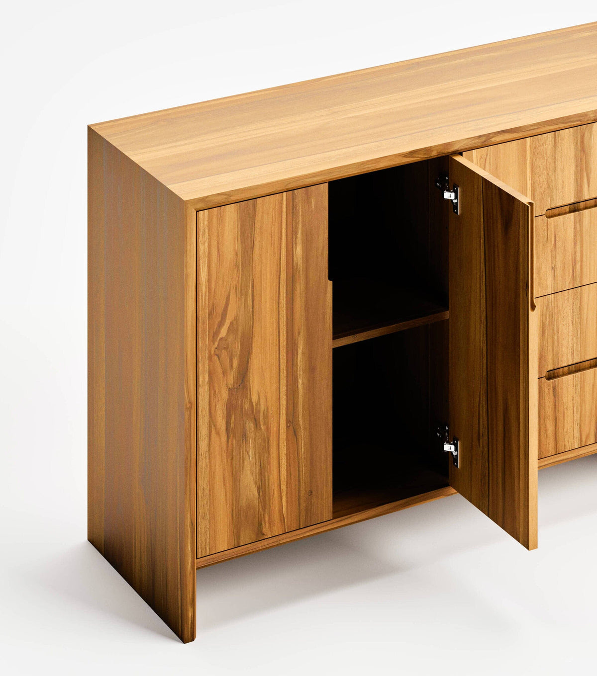 Maderas Solid Teak 2-Door 4-Drawer Cabinet