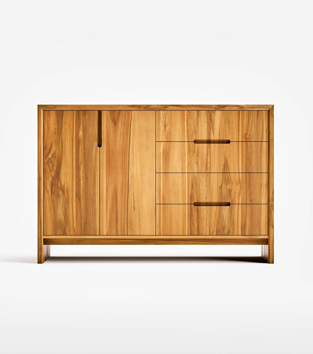 Maderas Solid Teak 2-Door 4-Drawer Cabinet