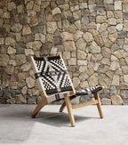 Handwoven Lounge Chair, Colonial Pattern