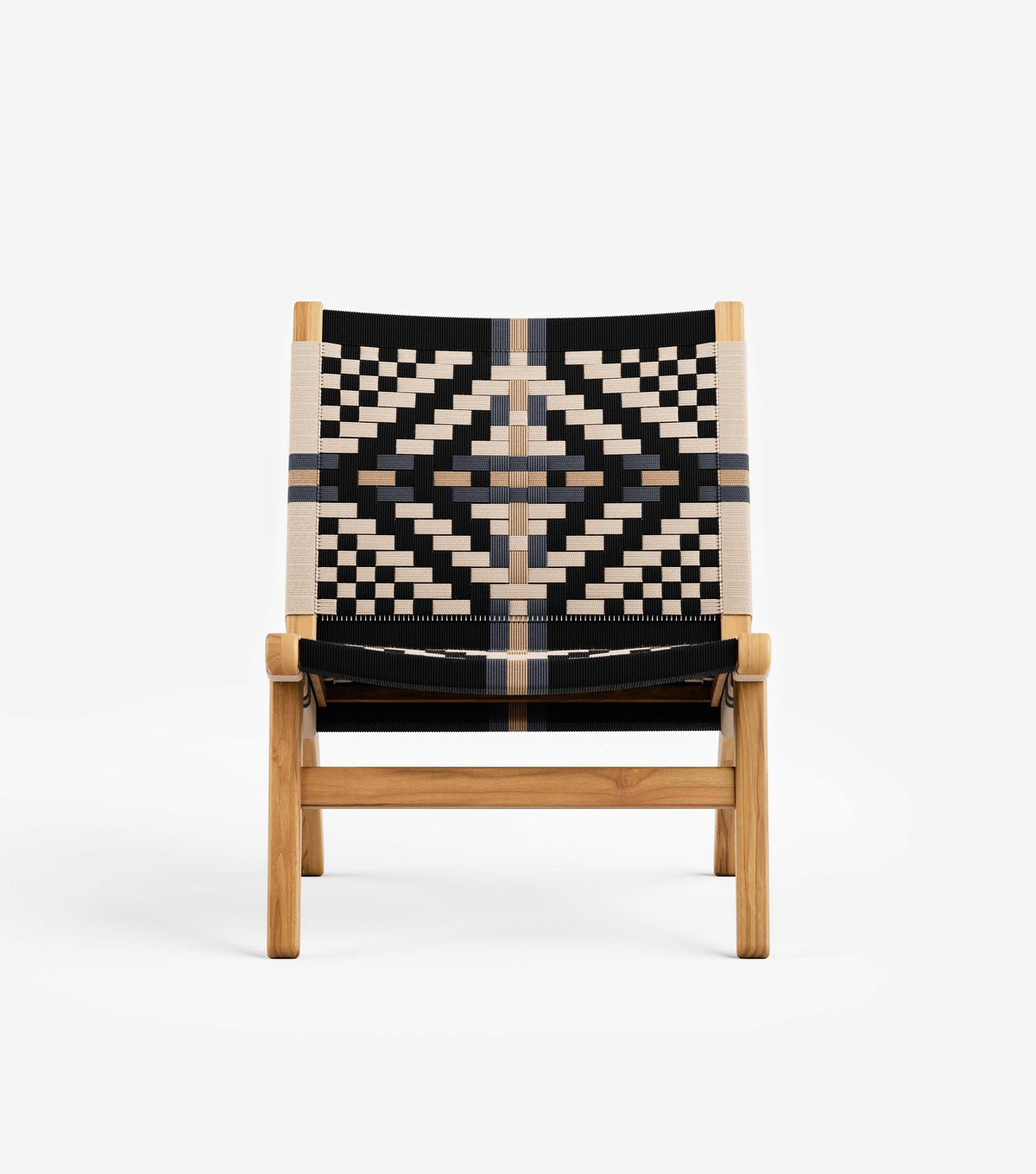 Handwoven Lounge Chair, Colonial Pattern