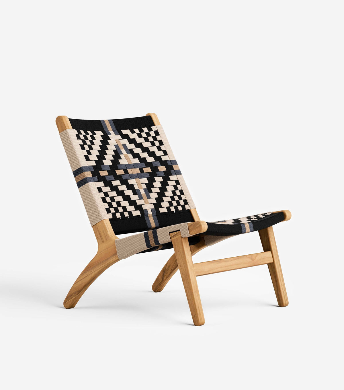 Handwoven Lounge Chair, Colonial Pattern