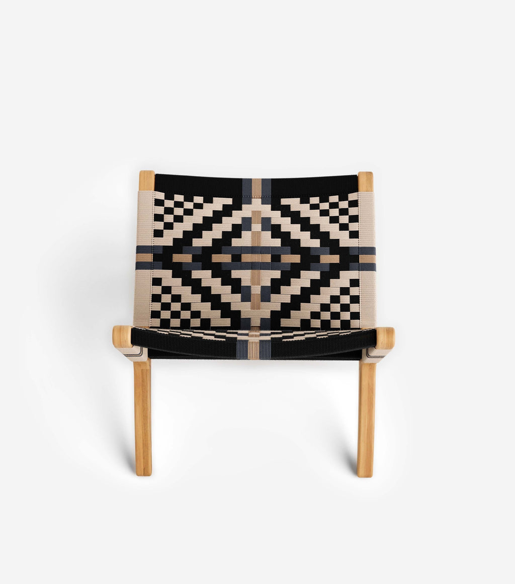 Handwoven Lounge Chair, Colonial Pattern