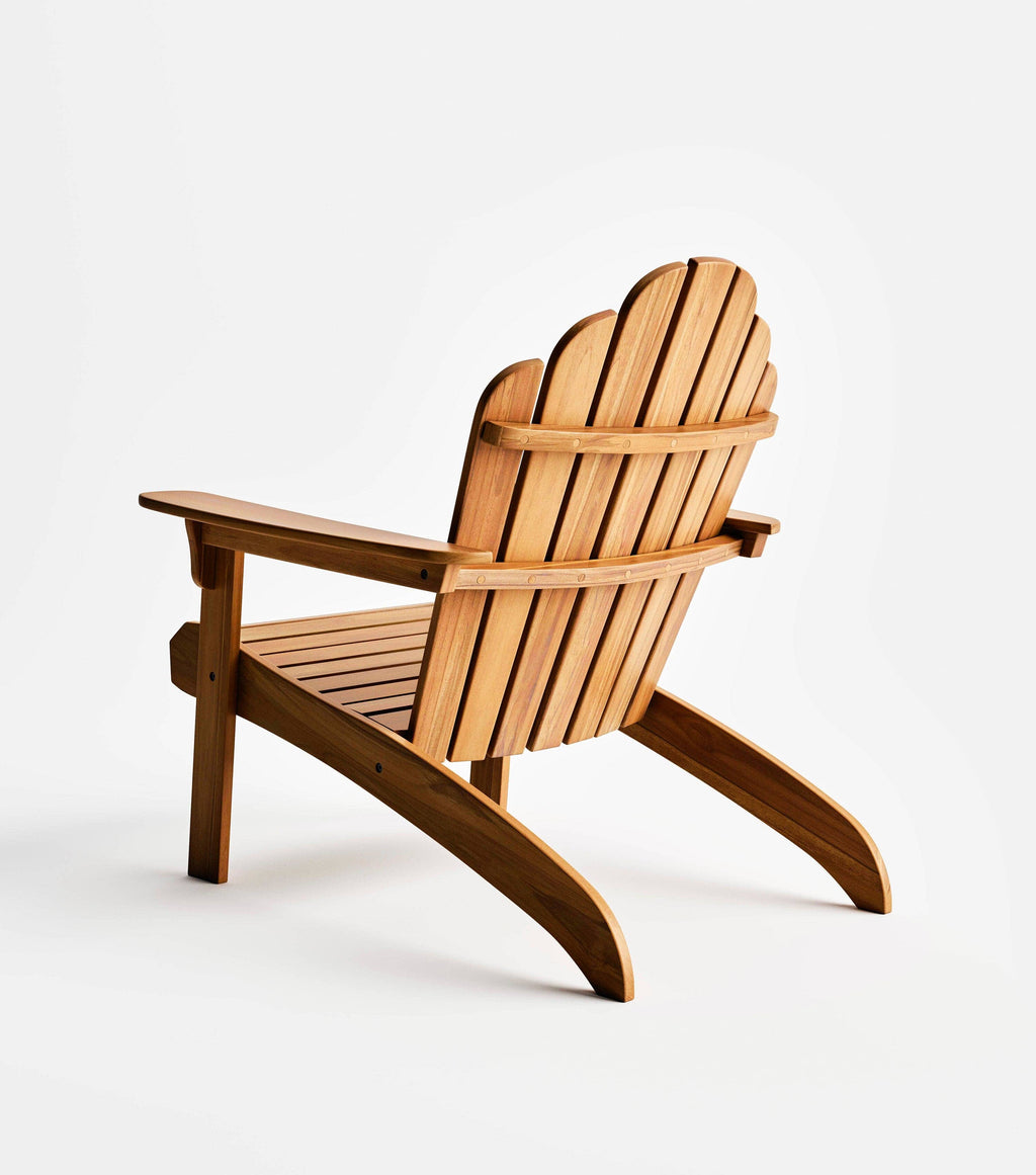 Classic Adirondack Teak Outdoor Lounge Chair