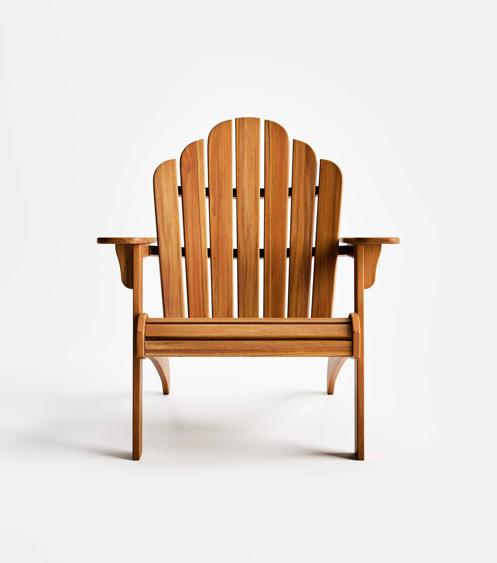 Classic Adirondack Teak Outdoor Lounge Chair