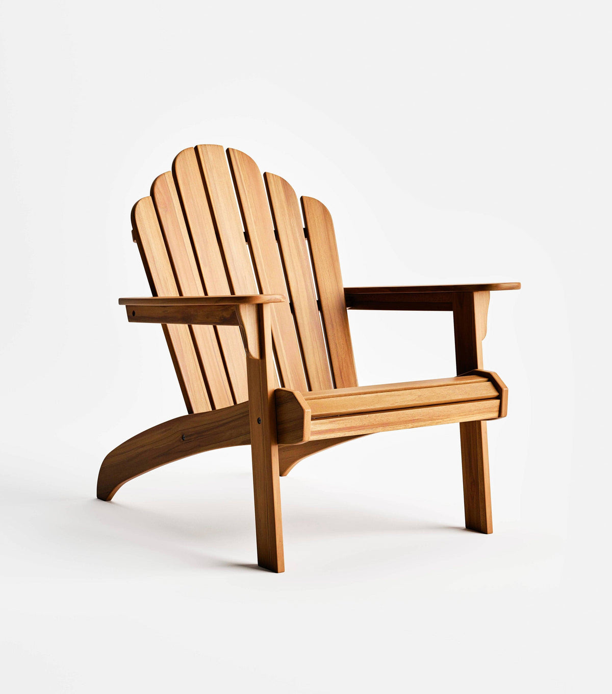 Classic Adirondack Teak Outdoor Lounge Chair