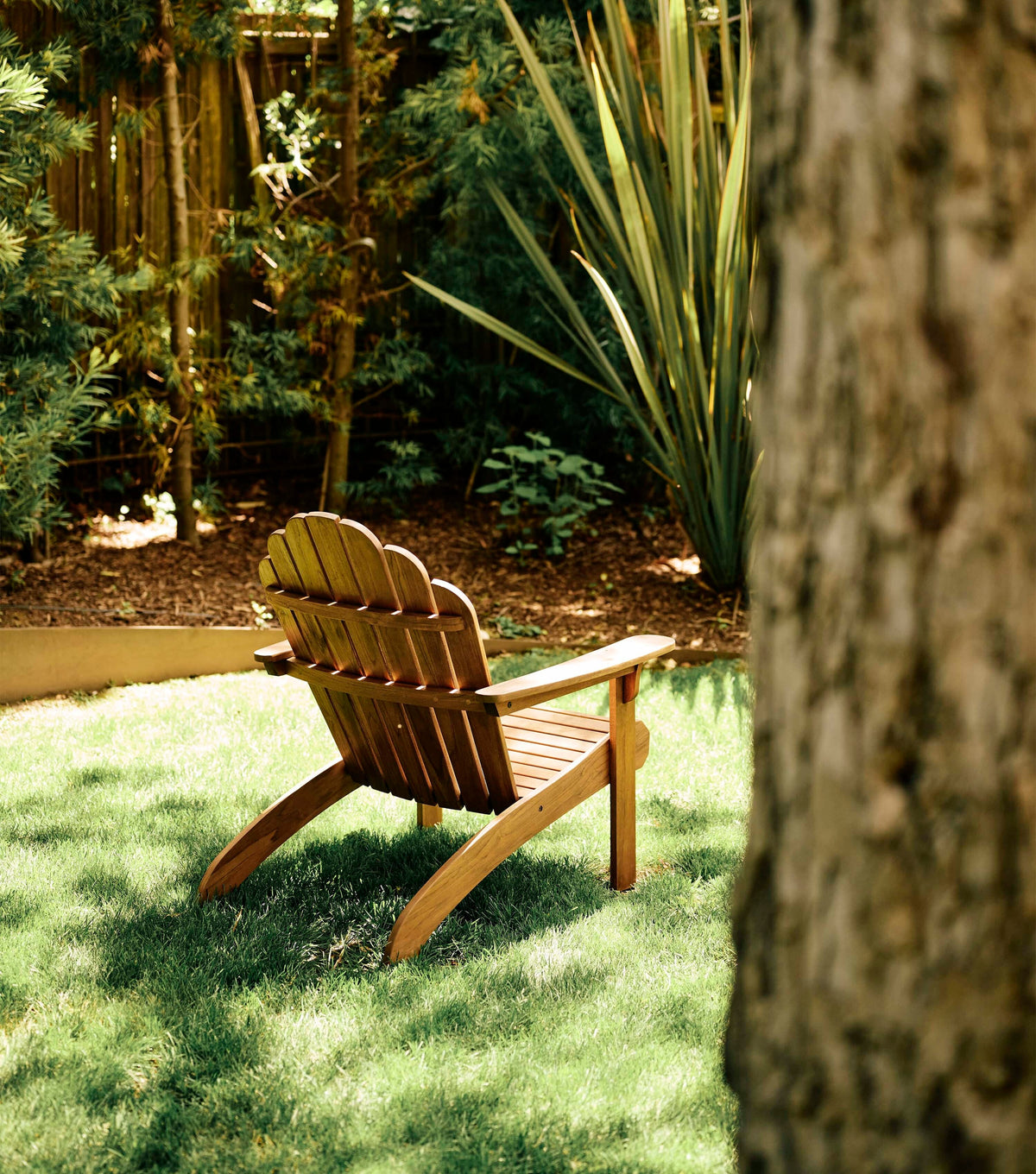 Classic Adirondack Teak Outdoor Lounge Chair