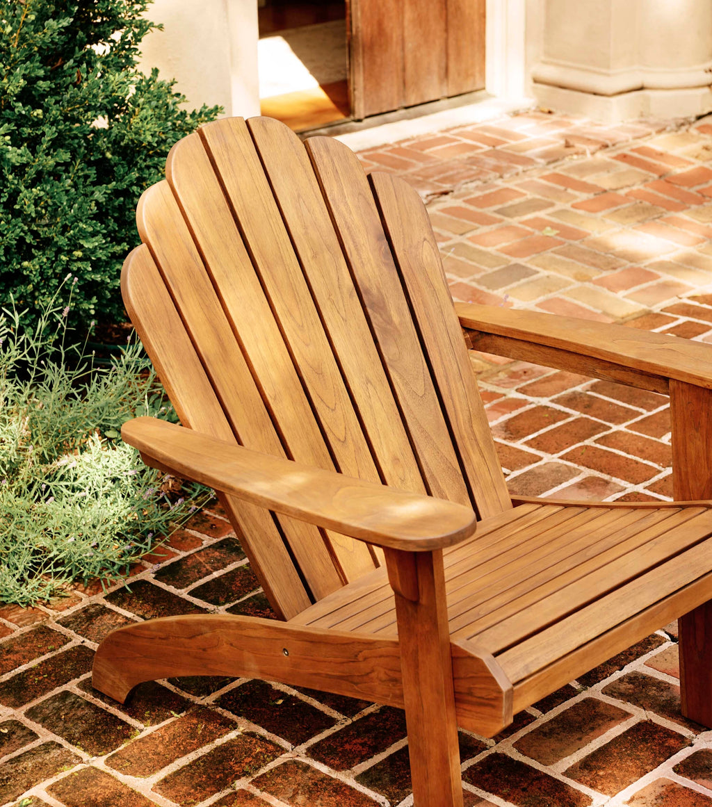 Classic Adirondack Teak Outdoor Lounge Chair