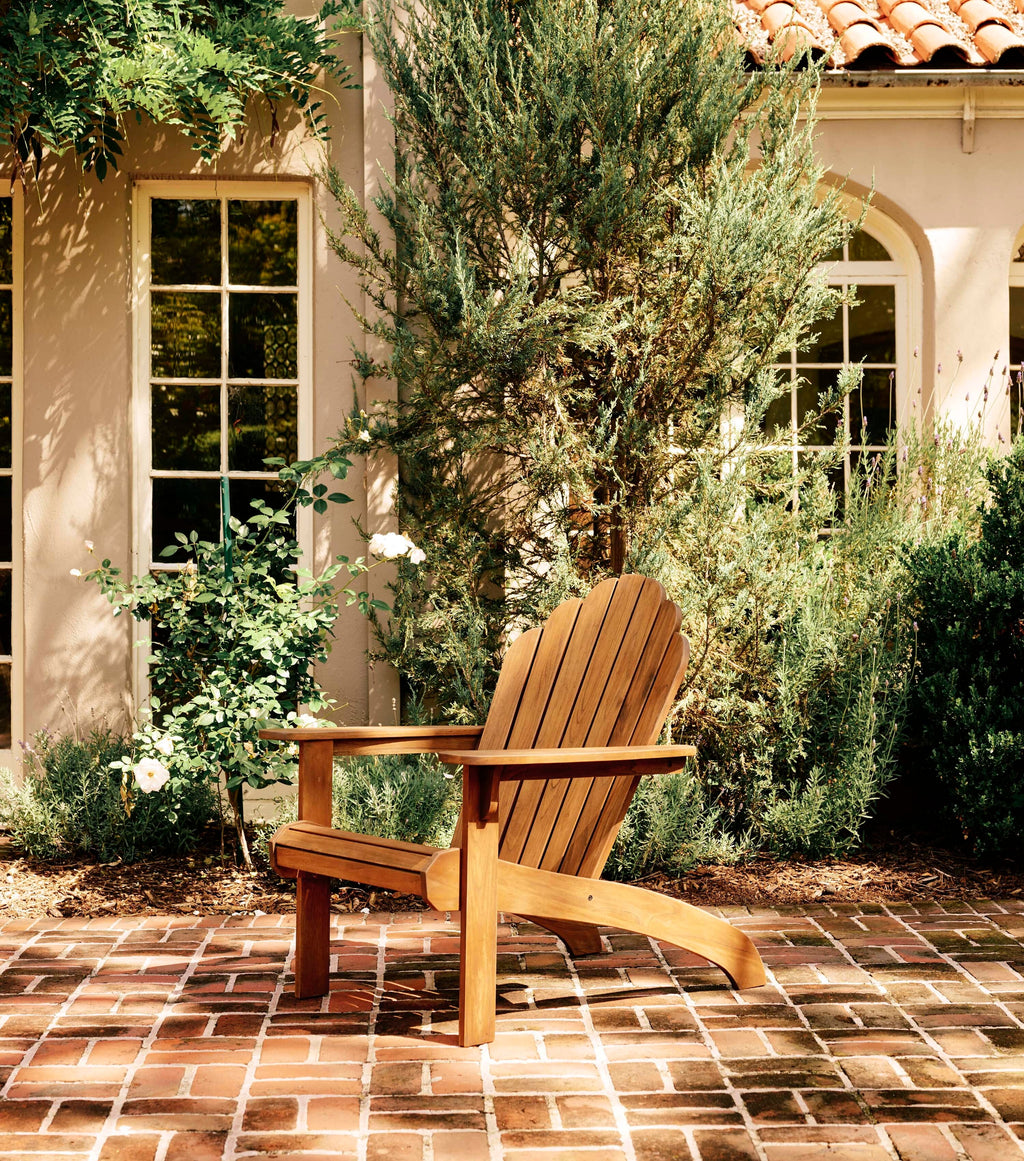 Classic Adirondack Teak Outdoor Lounge Chair