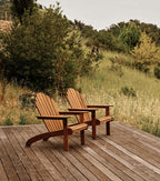 Classic Adirondack Teak Outdoor Lounge Chair