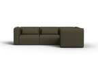 Bangalow Modular Corner Sofa, Green Boucle